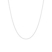 Lucardi Dames Stalen ketting gourmet 1mm - Ketting - Staal - Zilver - 45 cm