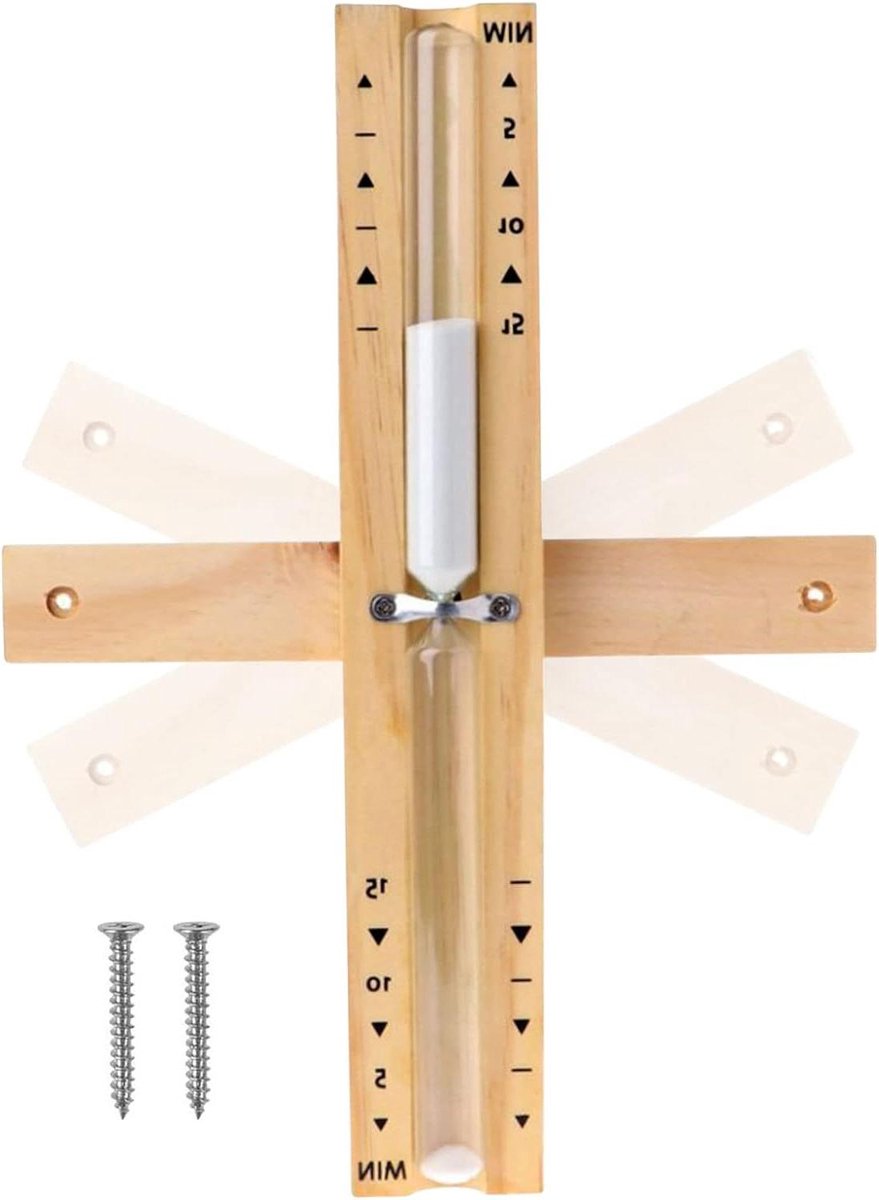 Goedkoopste Hourglass Sauna Timer - White Sand - 15 Minutes - Wall Mounted sauna hourglass