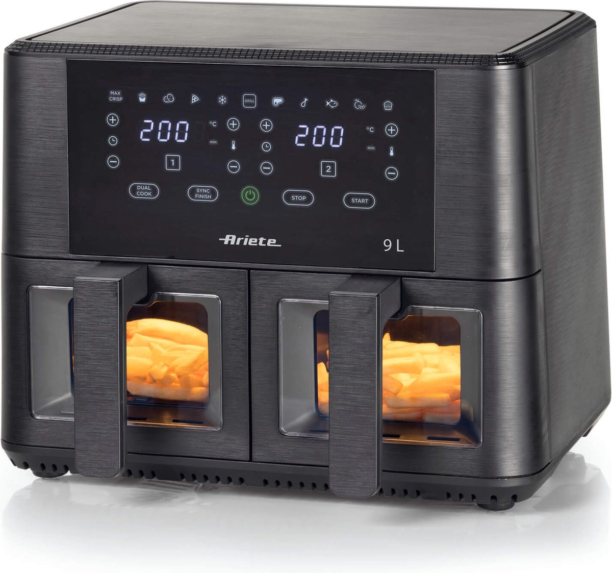 Ariete 4631 Dubbele Airfryer 9L 2400W Zwart