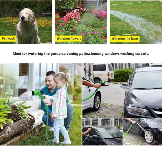 FANHAO Hoge Druk Slangpijp Spuitpistool-Zware Metalen Tuinslang Pistool met 8 Spuitpatronen, Duimbediening & Aan-Uitventiel voor Tuinbewatering, Auto-en Huisdierwassen FANHAO Hoge Druk Slangpijp Spuitpistool-Zware Metalen Tuinslang Pistool met 8 Spuitpatronen, Duimbediening & Aan-Uitventiel voor Tuinbewatering, Auto-en Huisdierwassen