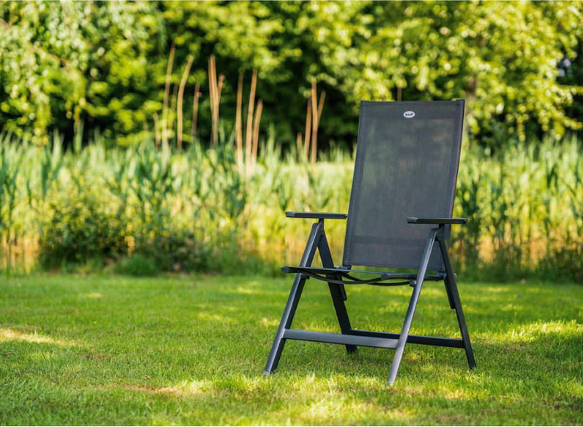 Hartman Aruba Aluminium tuinstoel - Antraciet verstelbaar