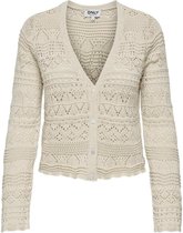 Only Vest Onlavina Life Ls Button Cardigan Kn 15321542 Ecru Dames Maat - M