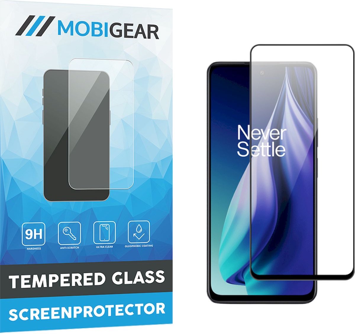 Mobigear Screenprotector geschikt voor OPPO A79 Glazen | Mobigear Premium Screenprotector - Case Friendly - Zwart