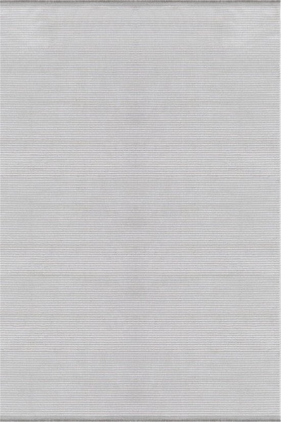 Pochon - Tapijt Style - Zilver - 250x80x0,65 - Vloerkleed - Effen - Laagpolige Vloerkleed - Kortpolige Vloerkleed - Rechthoekige Tapijt - Rechthoekige Vloerkleed