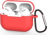 Mobigear Hoesje geschikt voor Apple AirPods Pro 1 Hoesje Flexibel Siliconen | Mobigear Classic - Rood