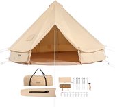 Vevor - Luxe Canvas Tent - Inclusief Opbergtas - 5m Diameter - Waterdicht - Voor 4 Tot 6 Personen
