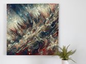 Abstract mos schilderij | Mystiek moslandschap: een abstracte twist van natuur en kunst | Kunst - 20x20 centimeter op Canvas | Foto op Canvas