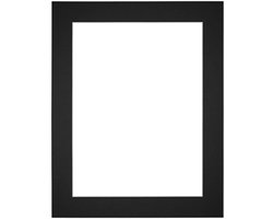 Passe-Partout Fotomaat 30x40 cm - Lijstmaat 40x50 cm - Zwart - Museumkarton - Fotolijst niet inbegrepen