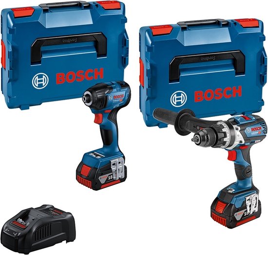 Bosch Professional GSB 18V-110 accu schroefklopboormachine + GDR 18V-210 C slagschroevendraaier 18V 5.0 Ah in L-BOXX - 0615990N2V