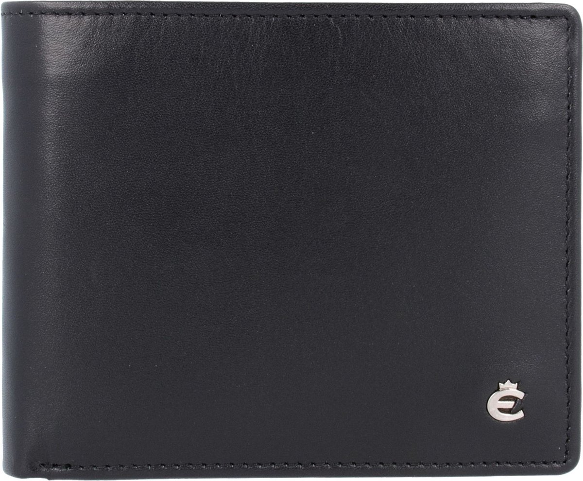 Esquire Harry Portemonnee Leer 11 cm - Jongens - Horizontaal - schwarz