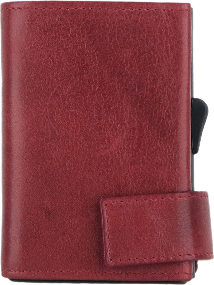 SecWal SecWal 1 Creditcard etui Portemonnee RFID Leer 9 cm - 10 Sleuven - rot