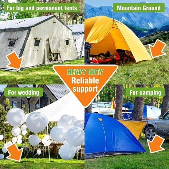 20 stuks - tentharingen - vaste spijkers - grondpennen camping zandspijkers 18 cm aluminium outdoor - camping tentharingen - Grondanker - Tent Haring - Grondhaken - Tent spijker van V-Part — afbeelding 5