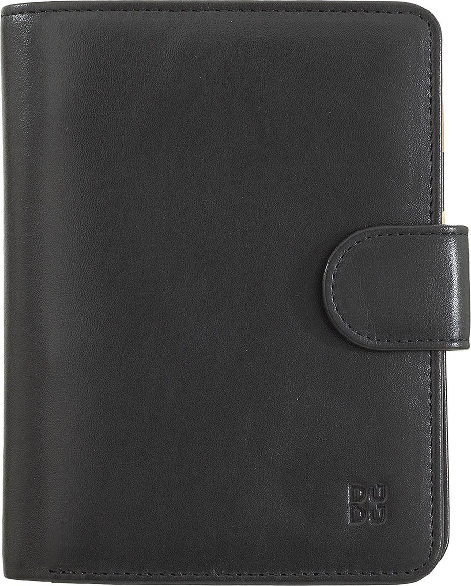 DuDu Portemonnee RFID Leer 11 cm - Dames - Staand formaat - schwarz