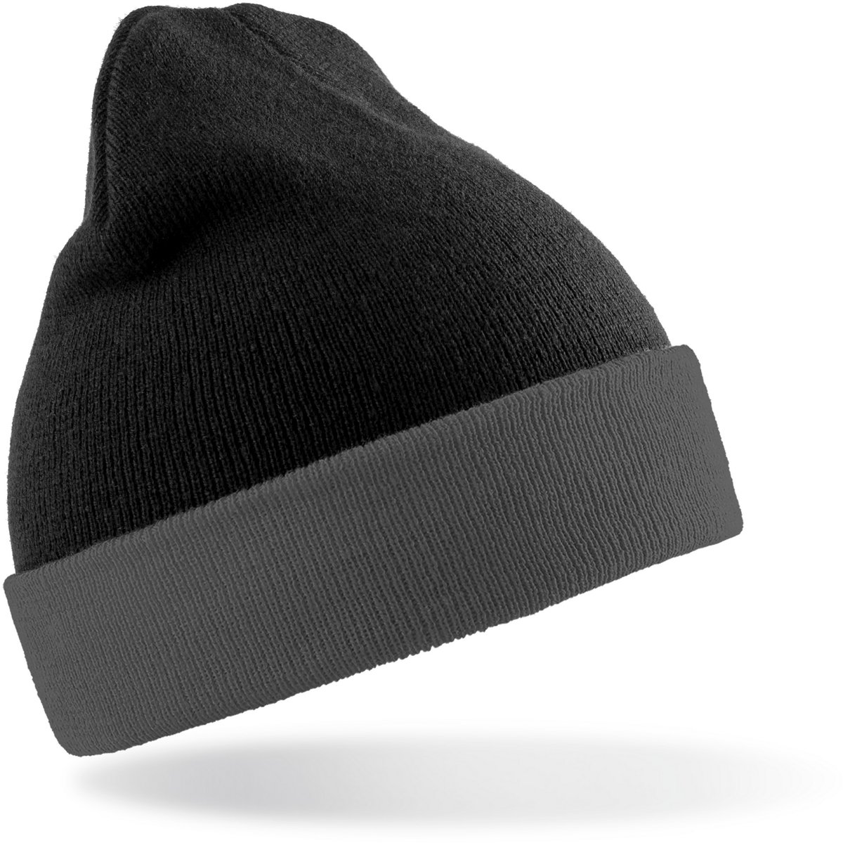Result Recycled Black Compass Beanie RT930 - BLACK/GREY - One size
