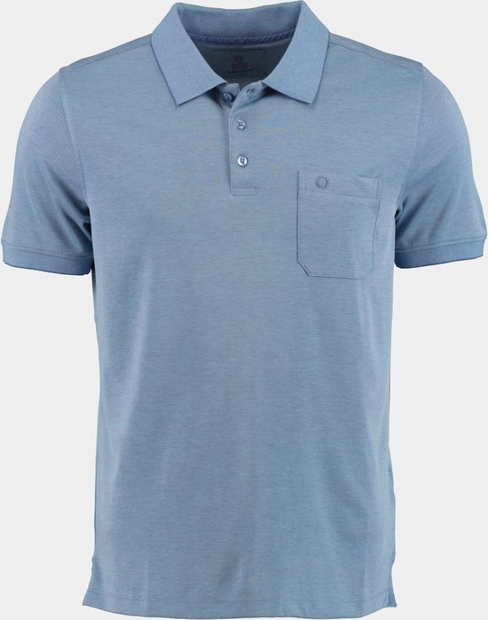 Bos Polo korte mouw Blauw 3-Knopf Polo-Shirt, 1/2 Arm 214008156/628