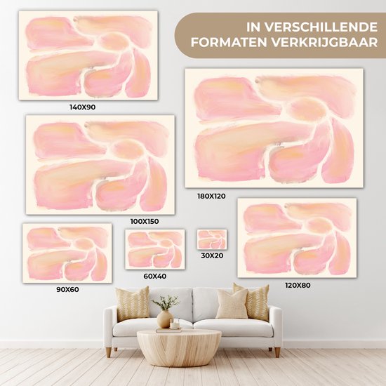 Tableau sur toile Fleurs - Rose - Nature - Boho - 180x120 cm - Décoration murale XXL