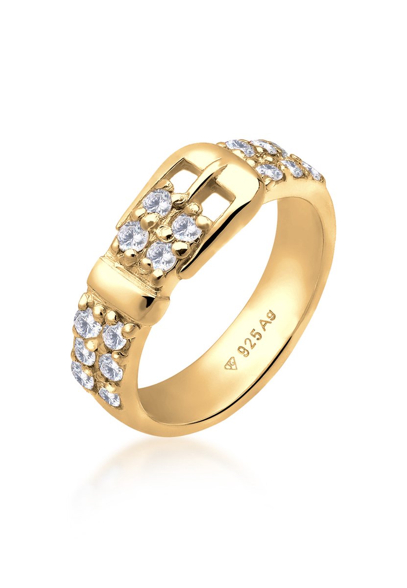 Elli - Ring - Dames band met zirkonia in 925 sterling zilver - Dames