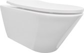 Sub StereoLine rimless hangend toilet met softclose- en quick release-zitting, glans wit