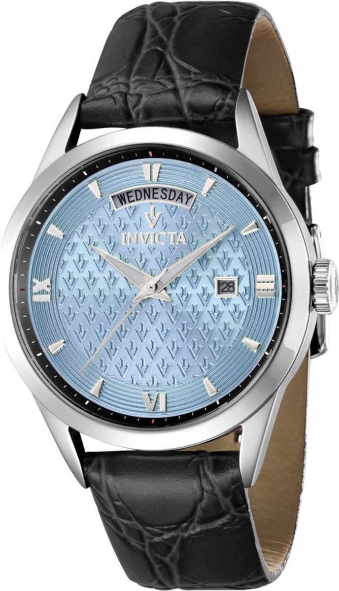Invicta Vintage 44260 Horloge - Waterdicht - Analoog - Quartz Uurwerk - Roestvrij Staal met blauwe Wijzerplaat - 40mm