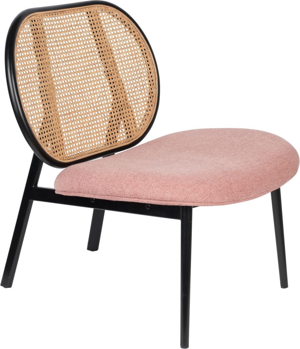 Spike Loungestoel Naturel/Roze