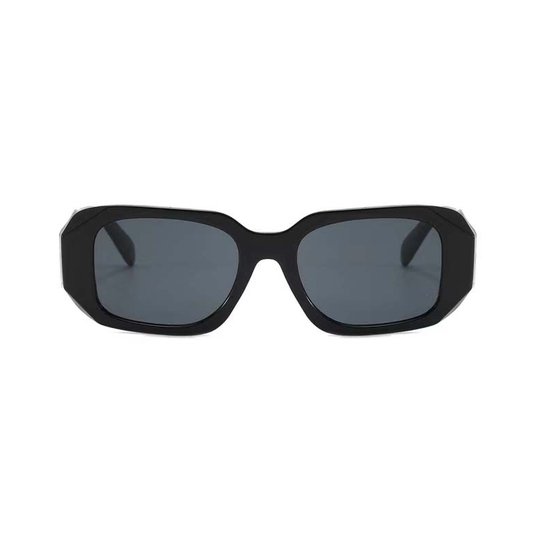Zonnebril rechthoekig - Zonnebrillen - Festival bril - Rave bril - Glasses - Dik montuur - Zwart van Merkloos — afbeelding 4