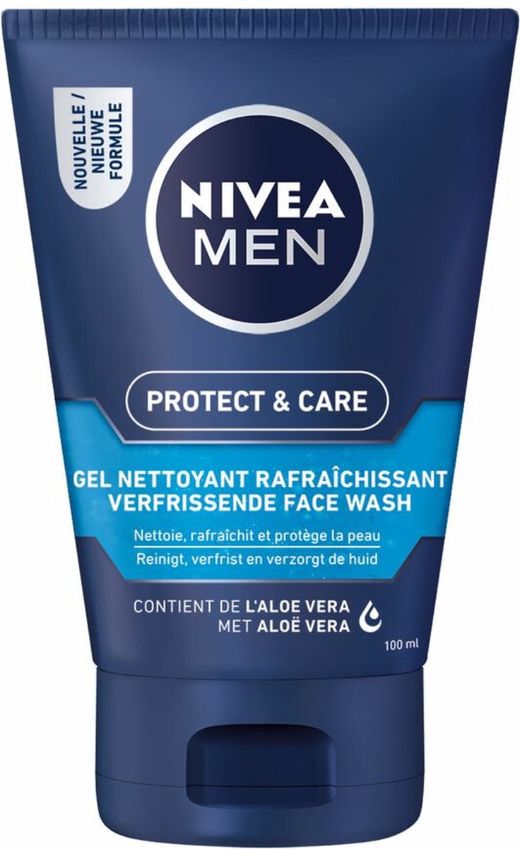 6x NIVEA Men Face Wash Protect&Care 100 ml