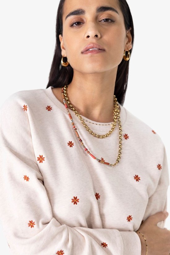 Sissy Boy Witte Katoenen Trui Dames Sissy-Boy Witte Trui Met