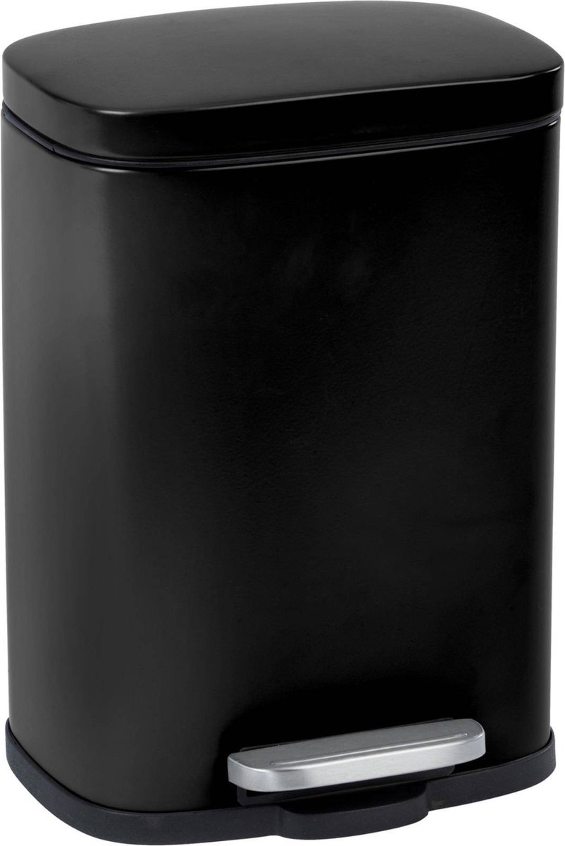Prullenbak LENO, met pedaal en Easy-Close functie, 5 L, WENKO