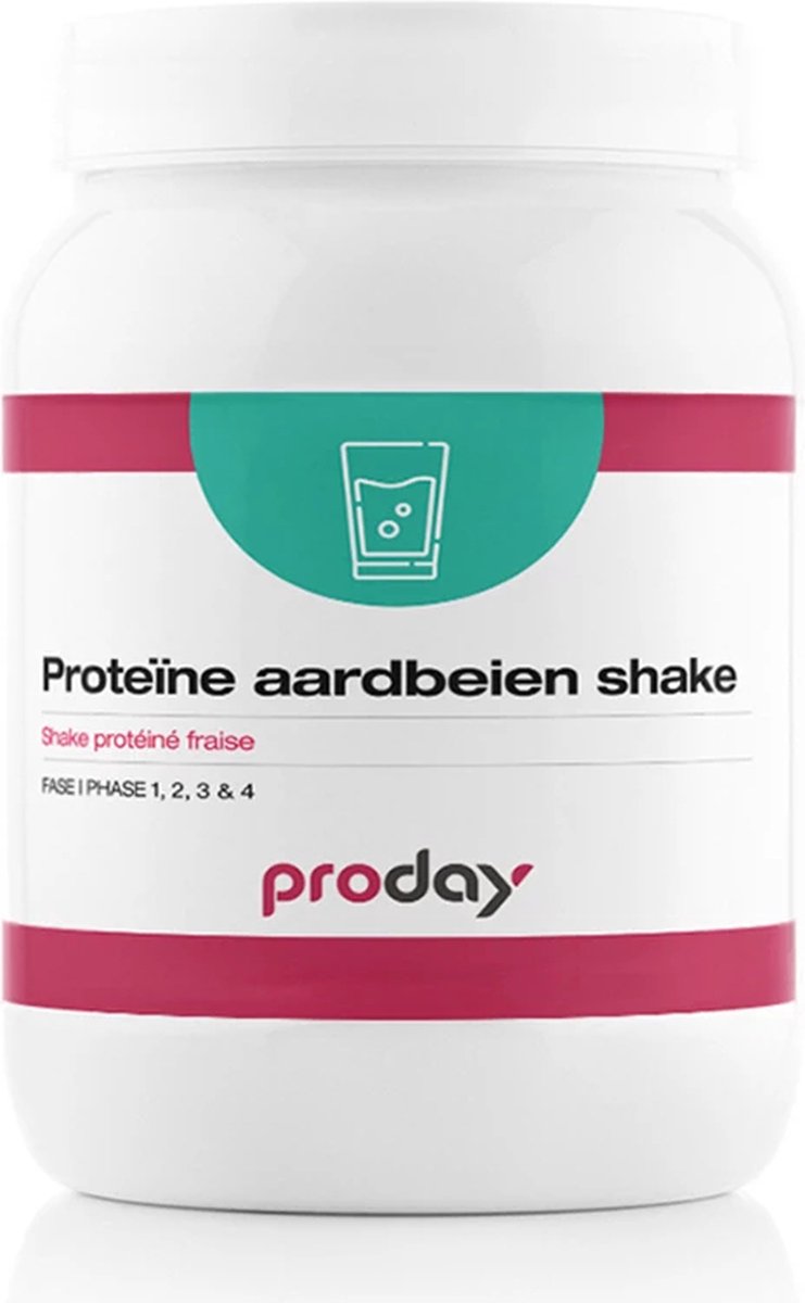 Goedkoopste Proday - Dieetshake - Eiwitrijk & koolhydraatarm - Aardbei - 17 porties - 450 gram