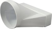 Rechthoekig kunststof verloop Ø125mm - 220X55mm - KSD25-125