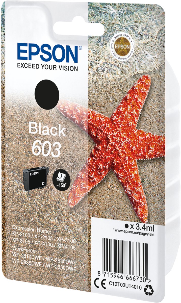 Bol.com Epson Singlepack Black 603 Ink aanbieding