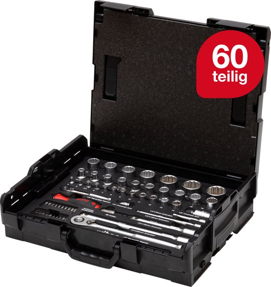 Wiha 44685 Jeu de douilles-embouts 1/2, 1/4 395 mm