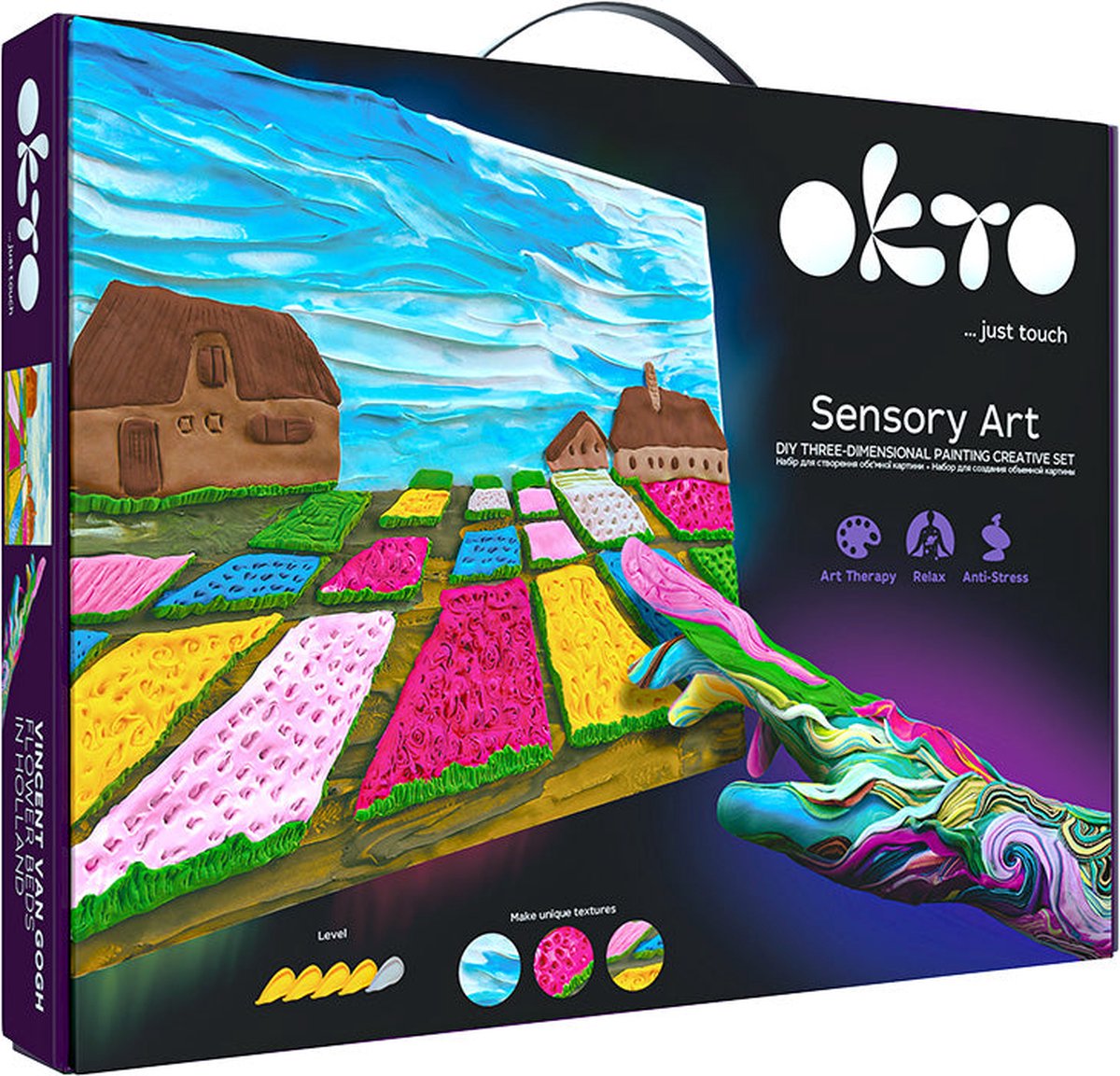 OKTO Sensory Art 3D - Bloembedden in Nederland - Luchtdrogende klei - 30x40cm - 14+