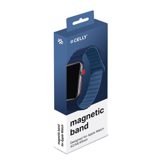 Celly WBANDMAG - Apple Watch Band 42/44/45mm Blue