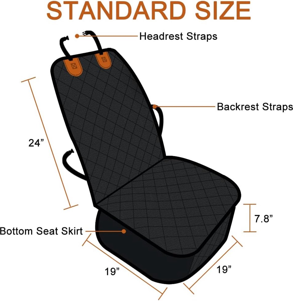 Hondenautostoel Krasbestendig autostoeltje Hond Antislip Hondenstoelbeschermer Autostoelhoes Autovoorstoelen voor vrachtwagen Auto SUV (B x L: 49 cm x 109 cm) – foto 6