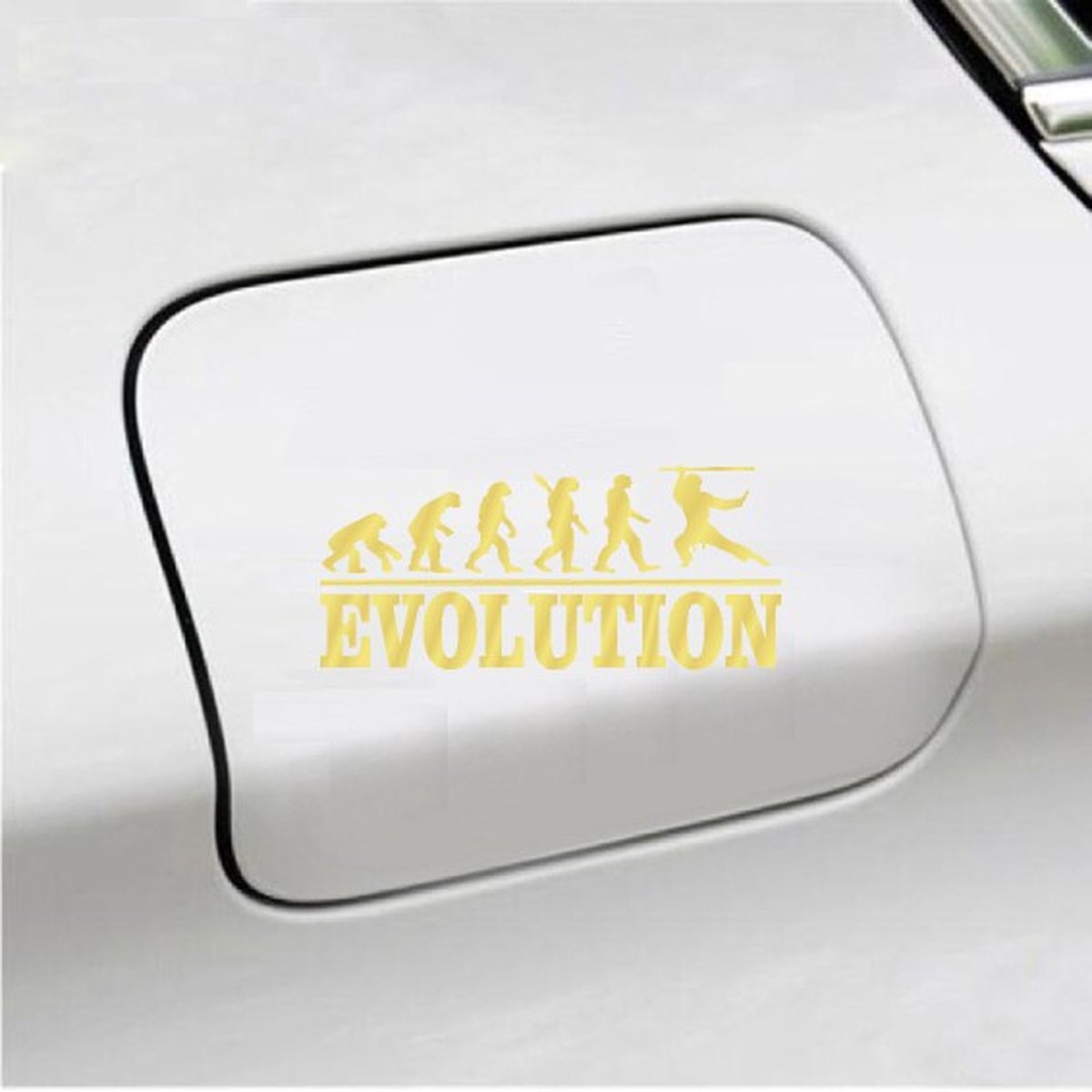 Bumpersticker - Evolution Ninja - 20x9.3 - Goud