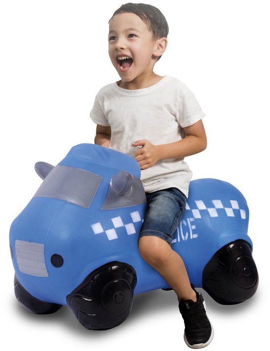 Jamara Skippybal - 460455 Skippy Politie Auto Blauw Junior met Pomp