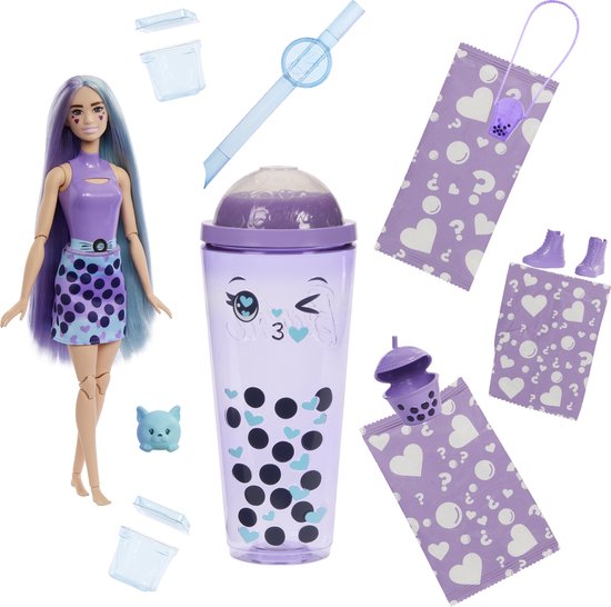 Barbie Reveal - Bubbelthee Barbiepop - Taro melk van Merkloos — afbeelding 4