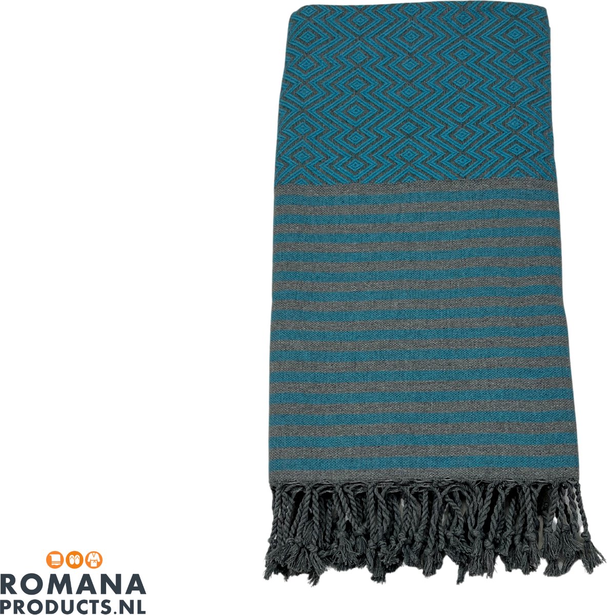 Romana Products Saron Hamamdoek - Baddoek - Strandlaken - Saunalaken - 100cm x 180cm - Turquoise