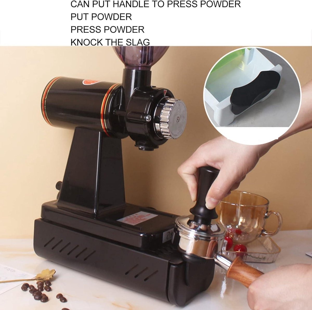 Koffieklopbox, Roestvrijstalen Espressoklopbox Met Verwijderbare Rubberen Klopstang En Antislipbasis, Koffieresidubak(Groot