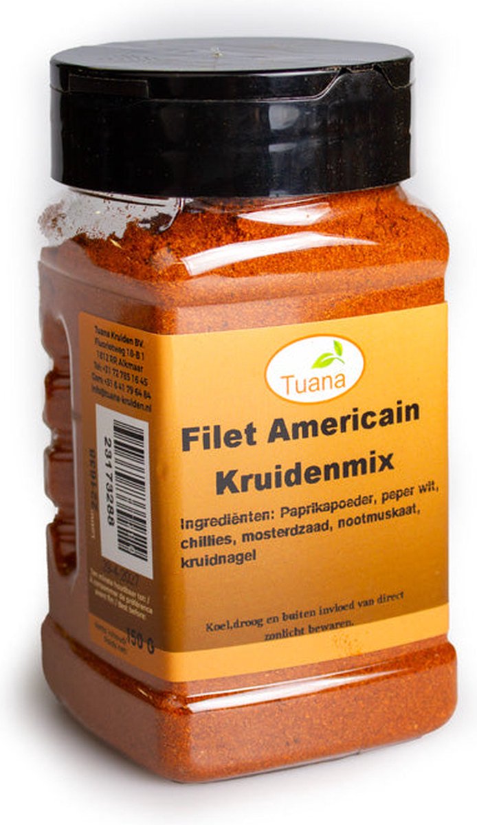 Tuana Kruiden - Filet Americain Kruidenmix - Strooibus 180 Gram - Tuanashop - MP-F-0009