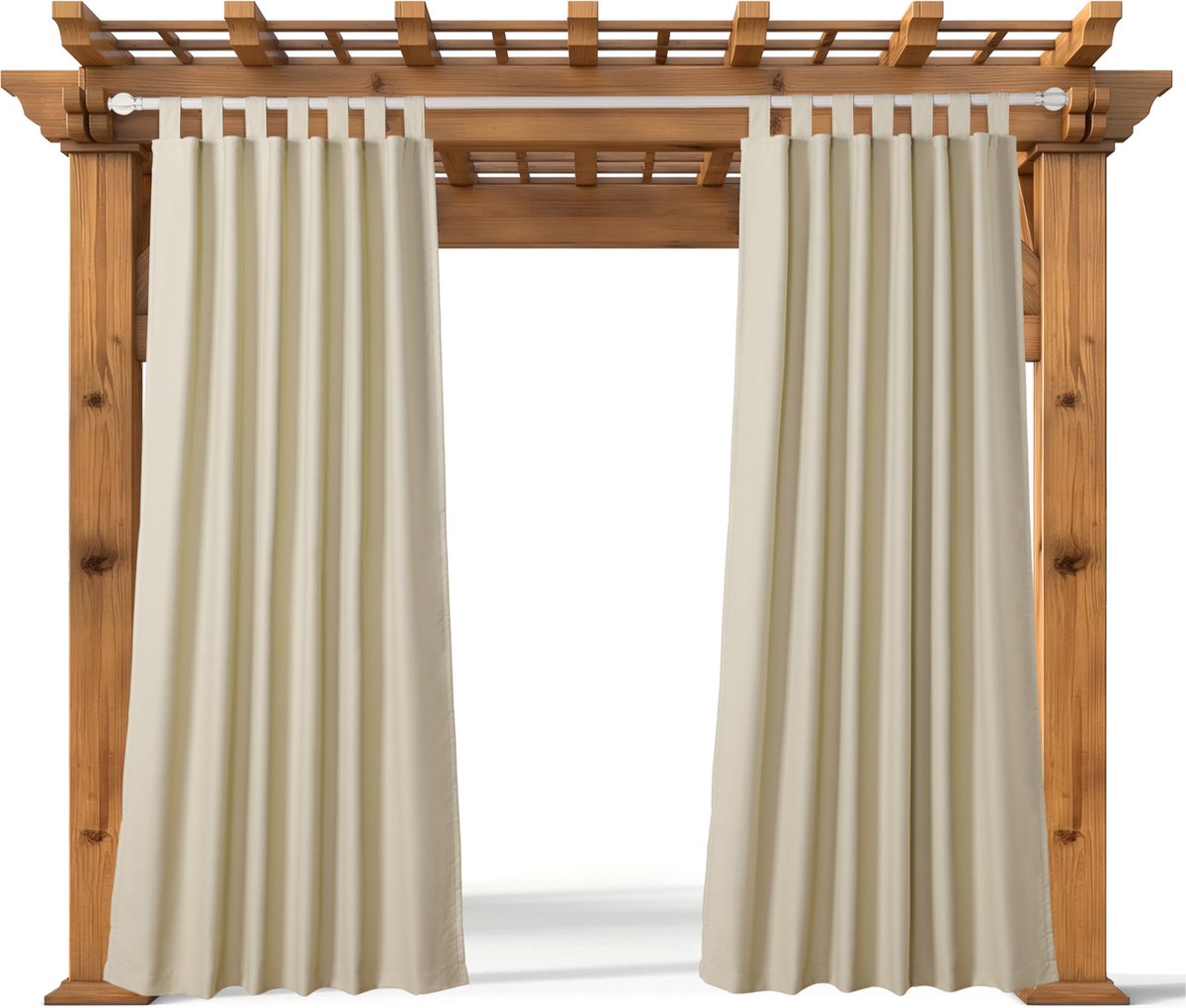 Décoration Jardin Pratique Rideau Extérieur Imperméable JEMIDI 130x210cm | Pour Terrasse, Pergola - 7 Fermetures Scratch Rideau Occultant Exterieur