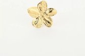 Bijoutheek Ring (Sieraad) Statement Bloem Goud