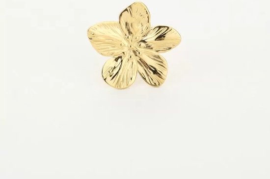 Bijoutheek Ring (Bijoux) Statement Bloem Or