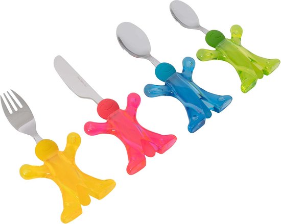 Gimex - Kids Line - Bestek - Poppetjes - 4-Delig — afbeelding 2