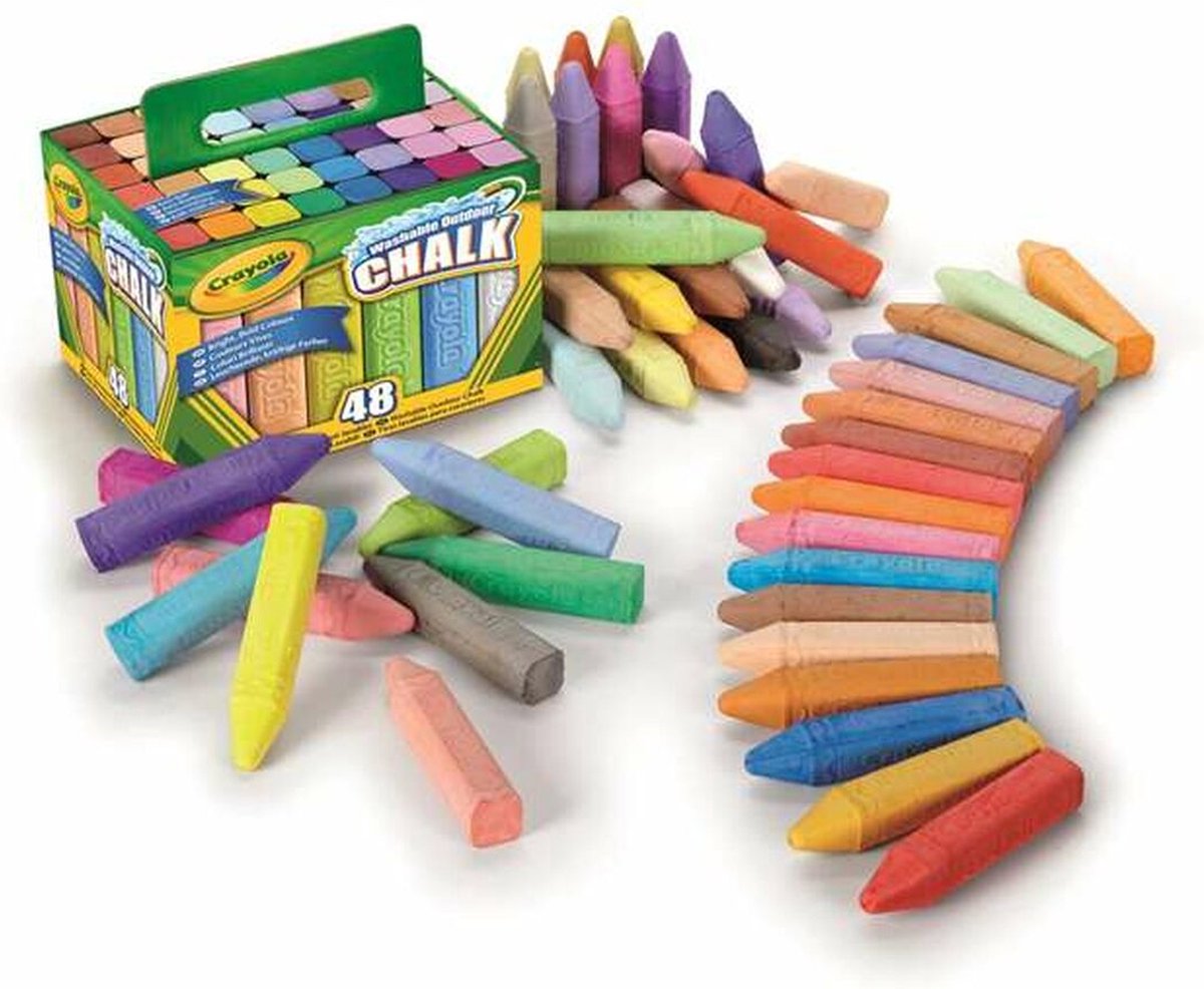 Crayola - Stoepkrijt - 48 Stuks Intense Kleuren - Gemakkelijk Te Wassen — afbeelding 10