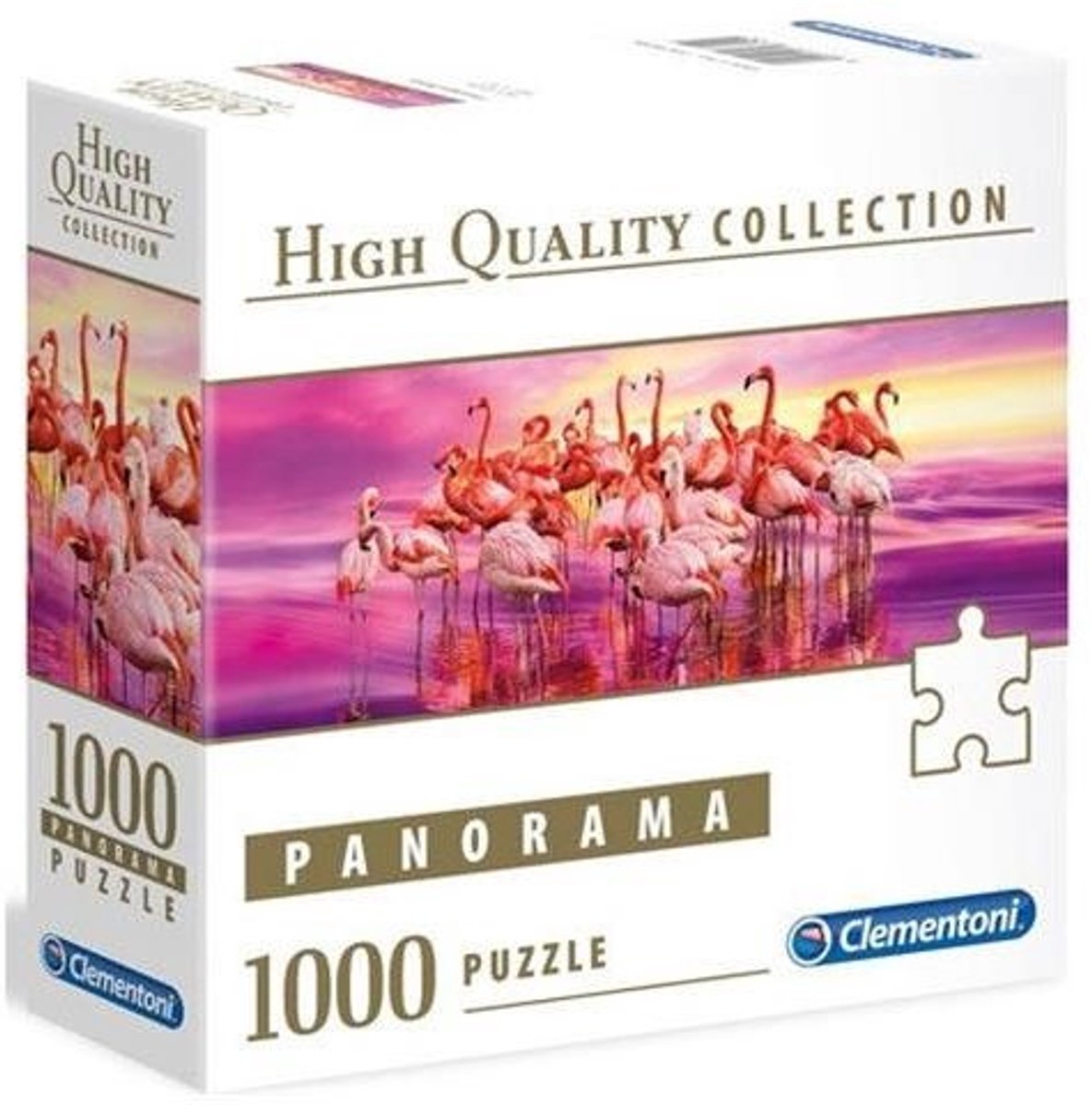 Puzzel 1000 Stukjes Volwassenen - Legpuzzel - Clementoni Puzzel - Panorama roze flamingo's 70x50cm - Puzzel 1000 Stukjes