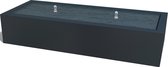Aluminium watertafel 200 x 80 x 40 cm - Kleur: Zwart - Inclusief LED-verlichting