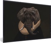 Fotolijst incl. Poster - Oude meesters - Olifant - Kunst - 60x40 cm - Posterlijst