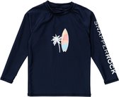 Snapper Rock - UV Rash Top Sunset Cruising voor kinderen - Lange mouw - Donkerblauw - maat 104-110cm